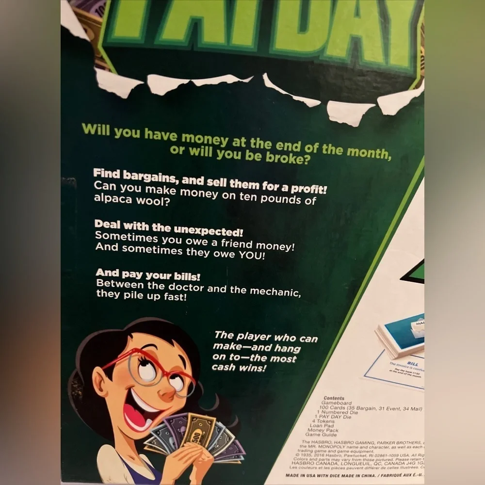 2016 Pay Day Game from the makers of Monopoly 100% Complete EUC